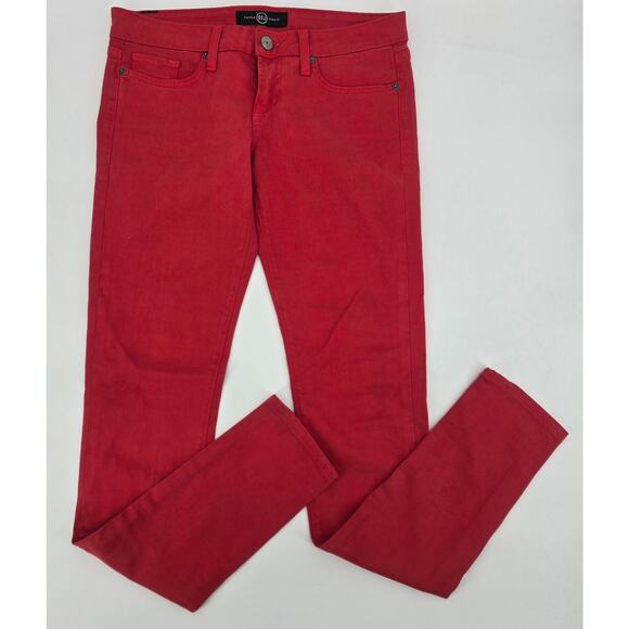 Premium Denim Co True Red Collegiate Nebraska Husker Skinny Jeans - Picture 1 of 4